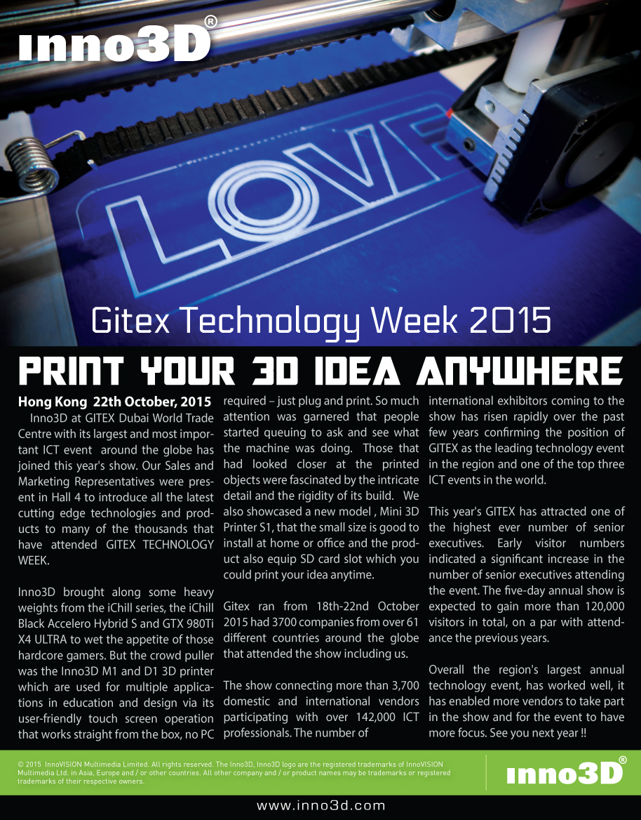 Inno3D at GITEX Technology Week 2015